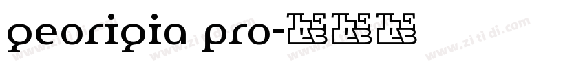 georigia pro字体转换